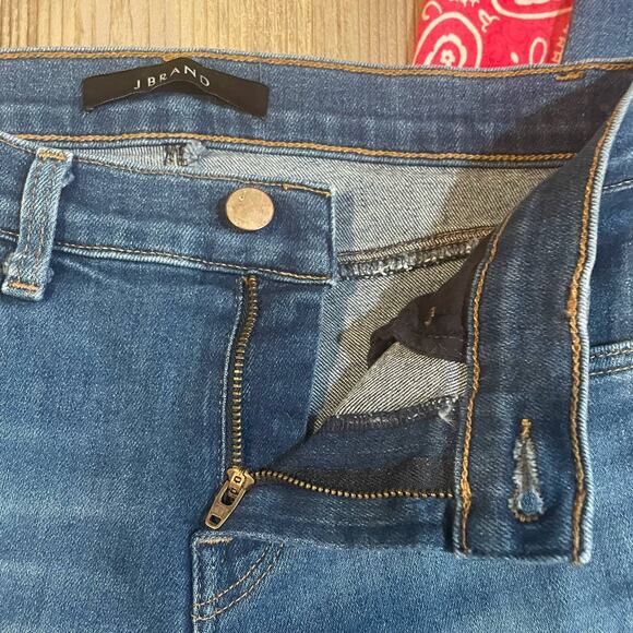 J Brand DIY Paisley Print Bandana Flare Jeans - size 26 - Picture 4 of 8